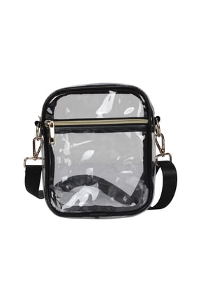 Cell Phone Handbag, Customizable Transparent Purse for Stadiums, Concerts, and Everyday Use, Black