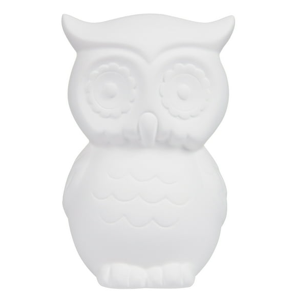 Hello Hobby Ceramic Paintable Bank Owl, 5.75" Height White Craft Base