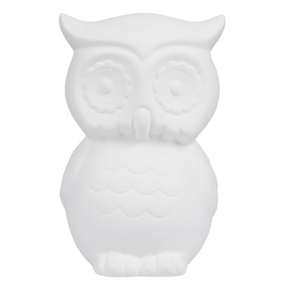 Hello Hobby Ceramic Paintable Bank Owl, 5.75" Height White Craft Base