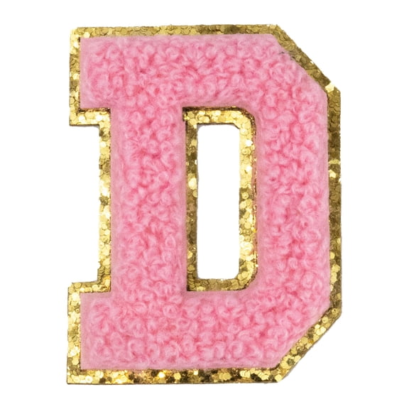 Hello Hobby Chenille D Pink Patch