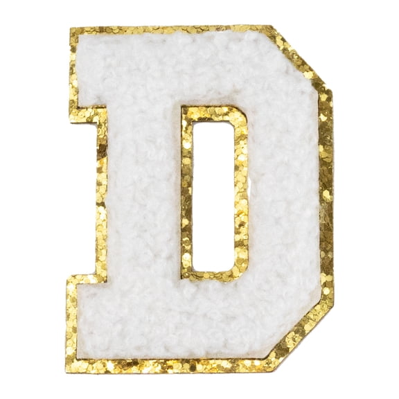 Hello Hobby Chenille D White Patch