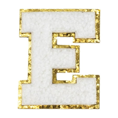 Hello Hobby Chenille E White Patch