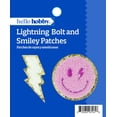 thumbnail image 1 of Hello Hobby Chenille Lightning Bolt and Smile Patches, 2 Pieces, 1 of 7