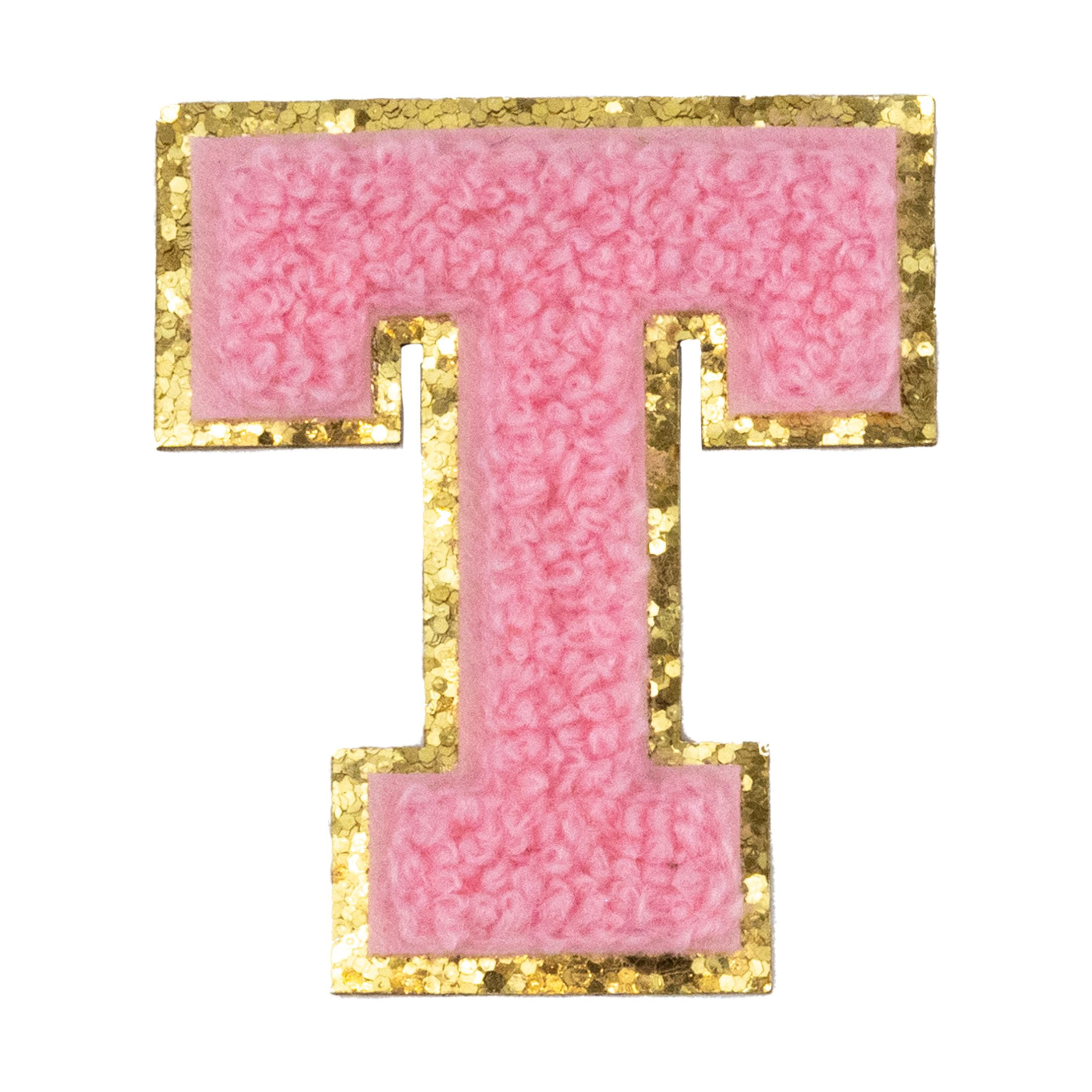 Hello Hobby Chenille T Pink Patch