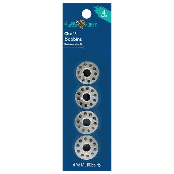 Hello Hobby Class 15 Metal Bobbins, 4 Count