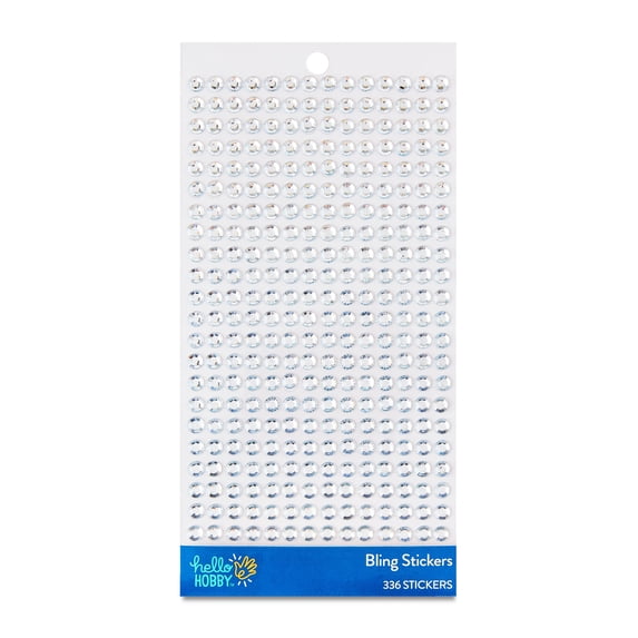 Hello Hobby Clear Gem Bling Stickers, 336 Count Sparkle Shine ...