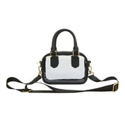 Hello Hobby Clear Handbag with Black Accents – Customizable Transparent Purse for Stadiums, Concerts & Everyday Use