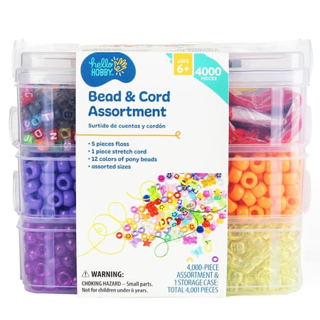 Hello Hobby Concert Kandi Portable Stacked Bead Kit, Multicolor, Jewelry Making Kit, Child 6+