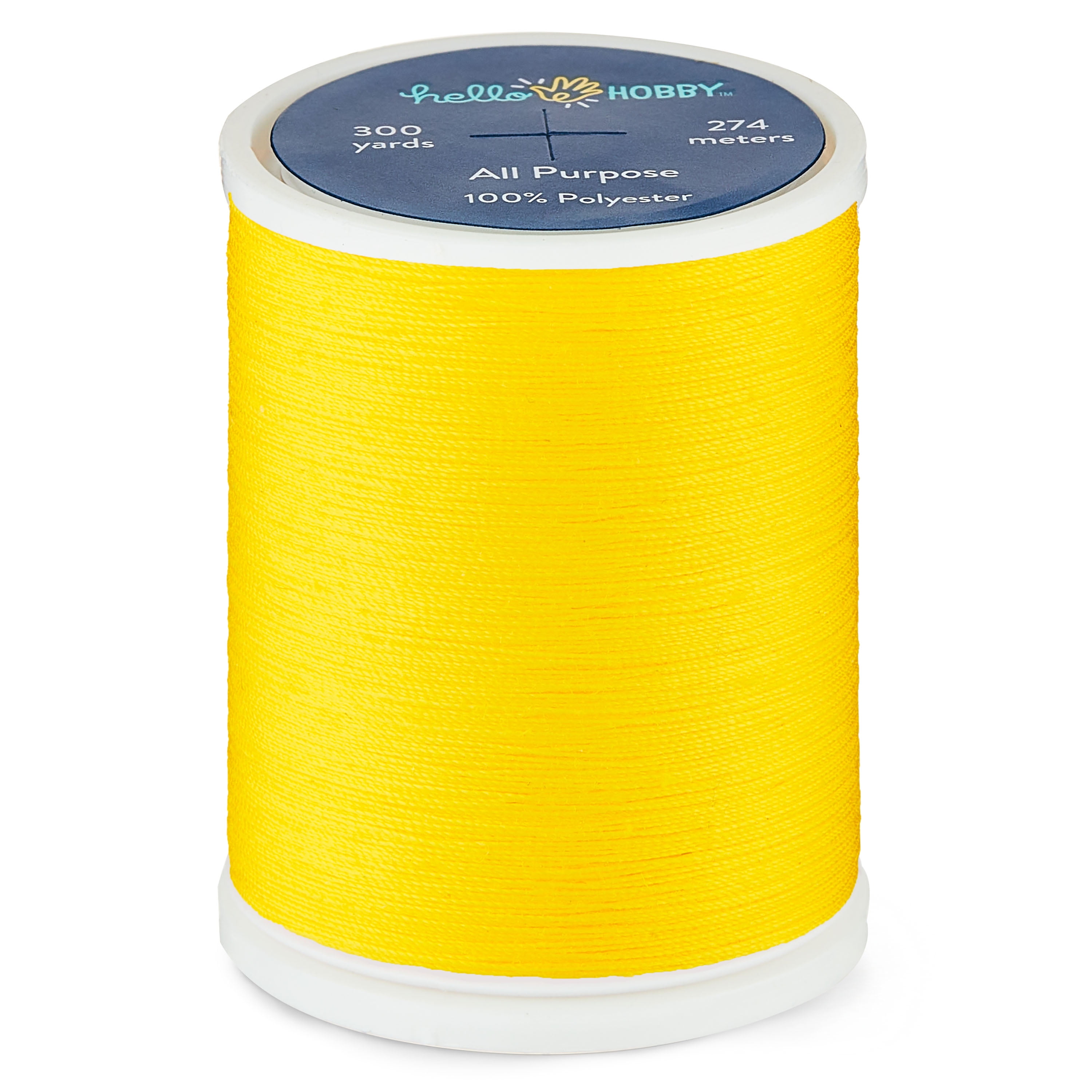 Thread Corn Hello Hobby Corn Yellow 100% Polyester All Purpose Thread, 300 Yards ...