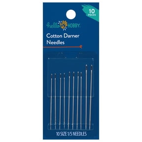 Hello Hobby Cotton Darners Hand-Sewing Needles, Sizes 1/5, 10 Pieces