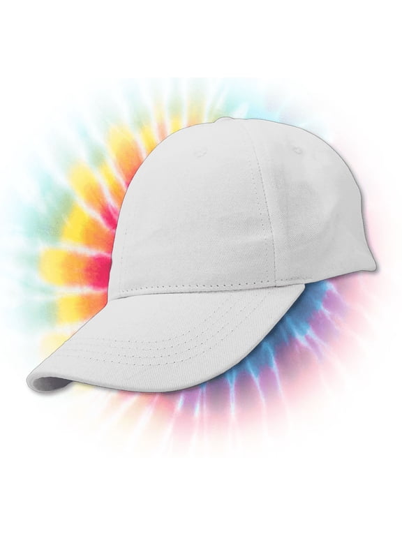 Customizable White Baseball Cap – Adjustable 100% Cotton Hat for Men & Women for DIY Crafts & Personalization