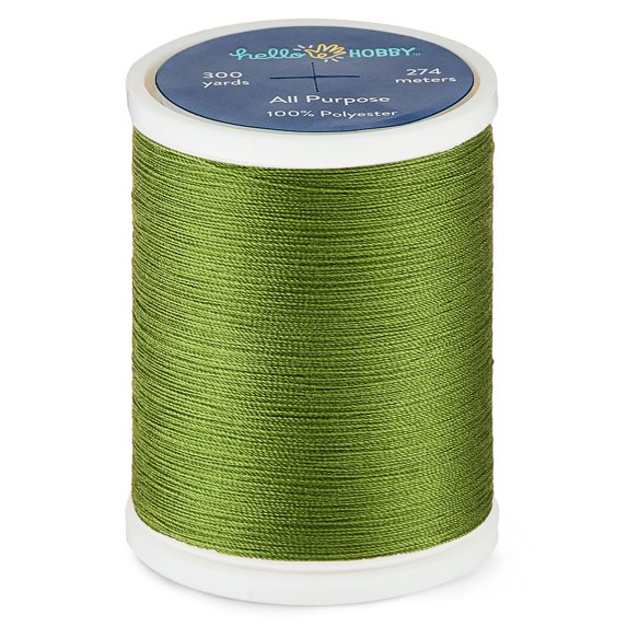 Hello Hobby Deep Amazon 100% Polyester All Purpose Thread, 300 Yards