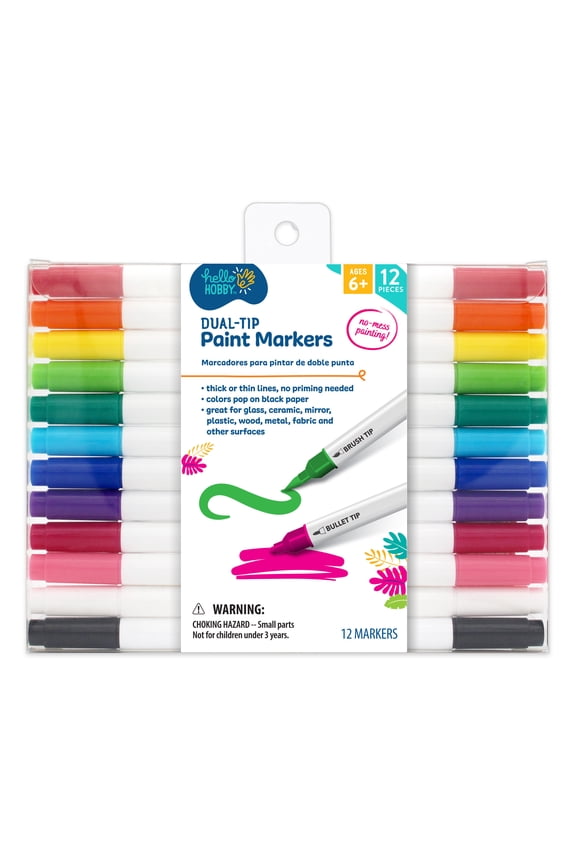 Detail Acrylic Paint Markers, 12 Count