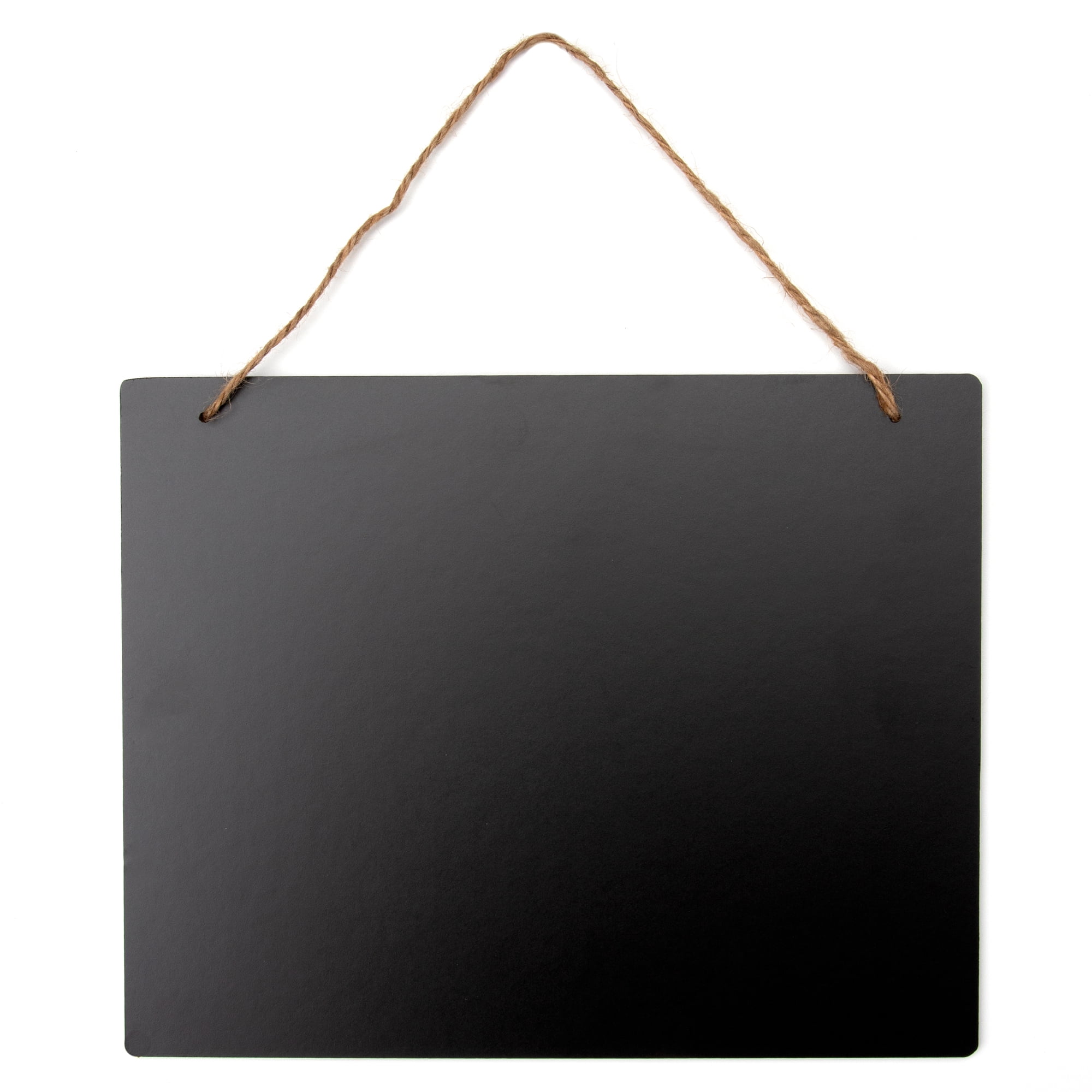 Hello Hobby Rectangle Wood MDF Chalkboard Sign with Jute Hanger, 8 x 10 ...