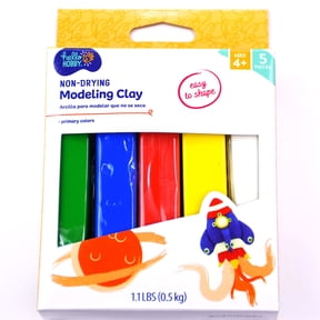 Hello Hobby Non-Drying Modeling Clay Primary Colors 1.1 lb. for Kids and Adults