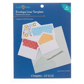 Hello Hobby Envelope Paper Liner Templates A2 & A7, 4 Piece