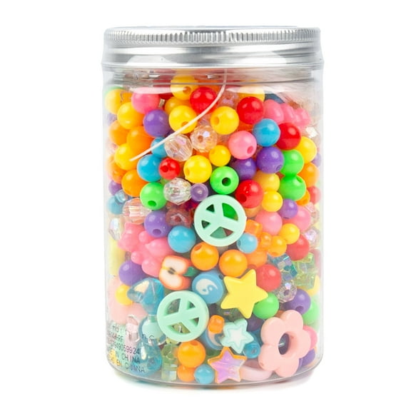 Hello Hobby Fashion Bead Jar, Retro Rainbow