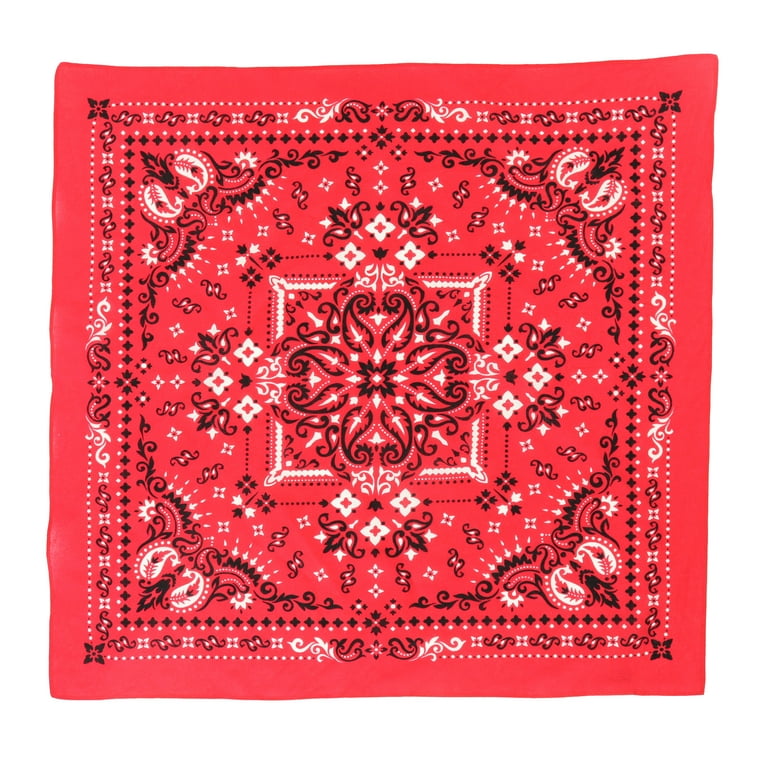 Hello Hobby Unisex Cotton Bandana Red Paisley Stylish Head Cover