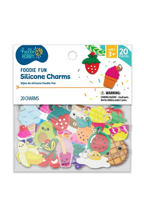 Silicone Charms for Crafts, Foodie Fun, Unisex Child