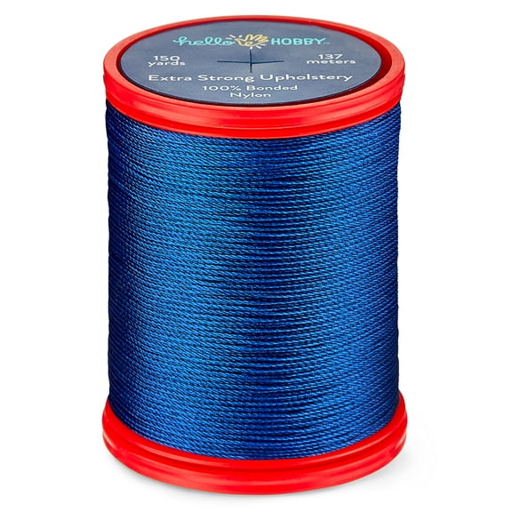 Hello Hobby French Navy Blue 100% Bonded Nylon Thread, 150 Yards