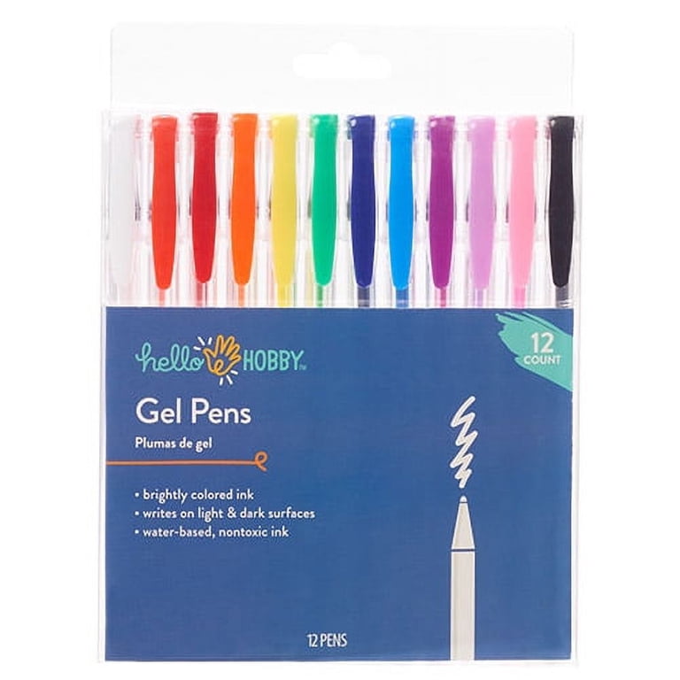 Hello Hobby Gel Pens Set Multicolor, 12 Piece - Walmart.com