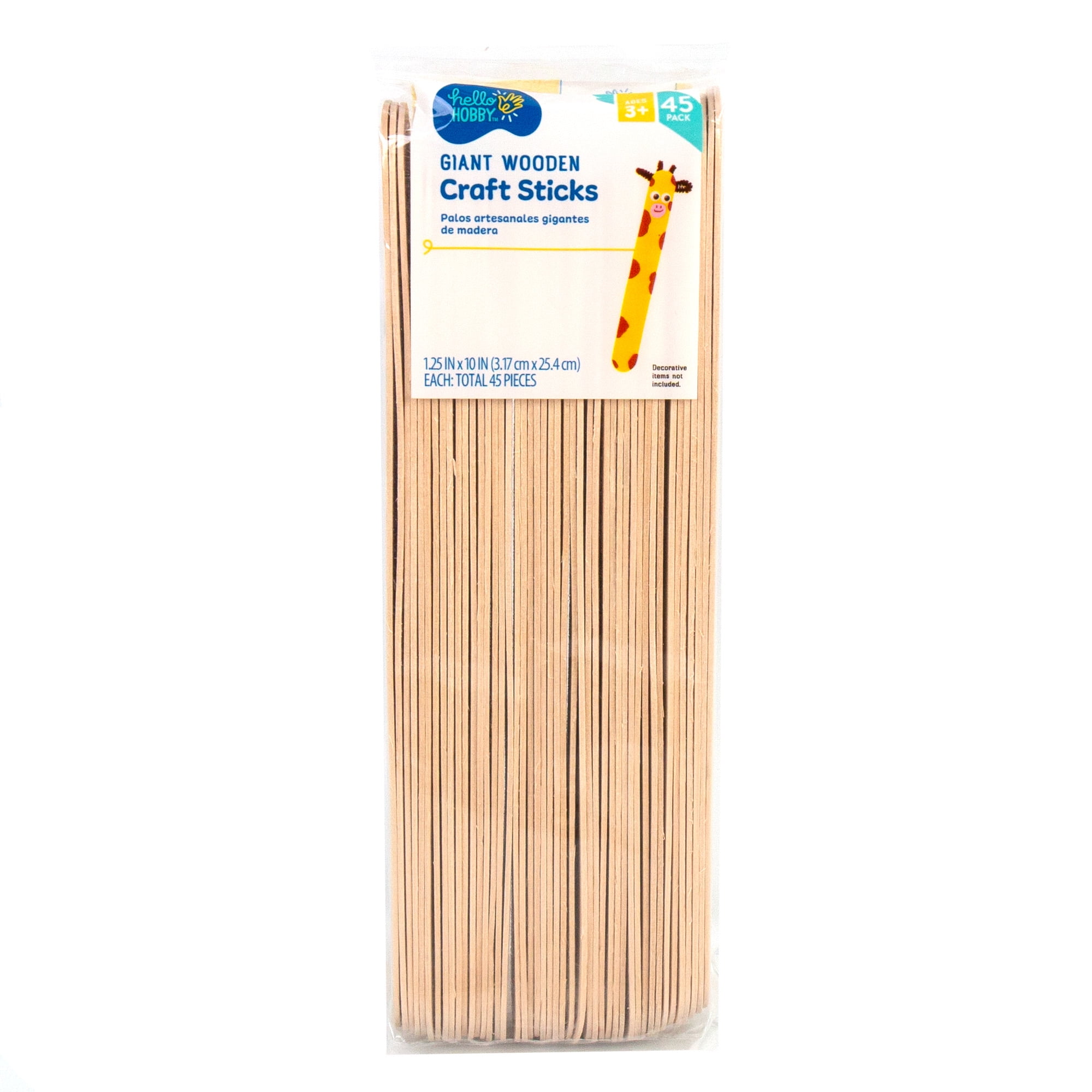 Extra Large Wood Craft Sticks, Natural, 10-Inch, 10-Count - Walmart