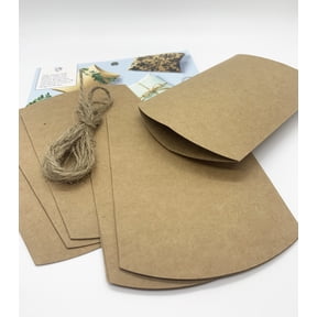 Hello Hobby Gift Pillow Box, 6 Pieces, Kraft, Size 3.5 x 4.75