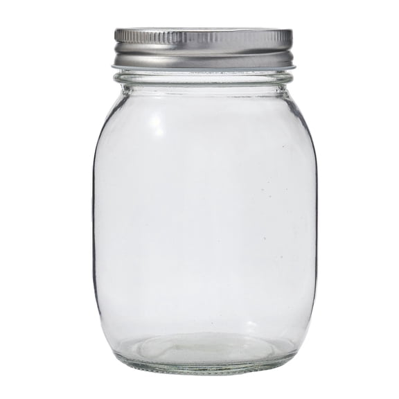Hello Hobby Glass Mason Jar, 16 oz, Clear, Regular Mouth