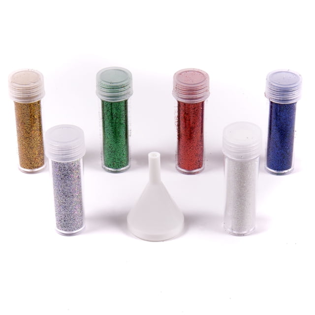 Hello Hobby Glitter Tubes With Funnel, 6-Pack - Walmart.com