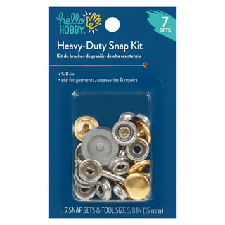 Snap Buttons，Sewing Hooks and Eyes Set, DIY Sewing Supplies,Sew-on Snaps,10  Sets 10/12/15/17/20mm Metal Sewing Button Snap Button Fasteners Clothing