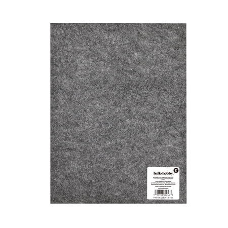 Hello Hobby Felt Sheet, Gray, 9 x 12 Inches