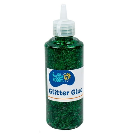 Hello Hobby Green Glitter Glue, 2.9 oz., Boys and Girls, Child, Ages 6+