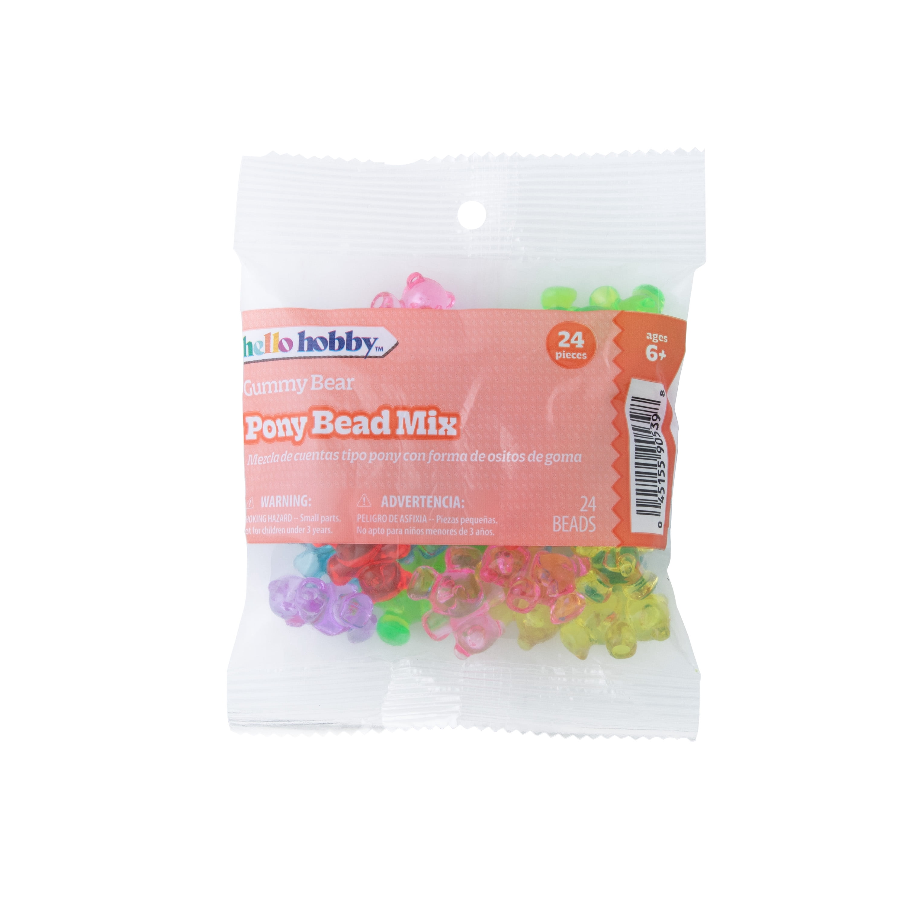 Hello Hobby Gummy Bear Plastic Beads, 24 Pieces- USHH1152F377
