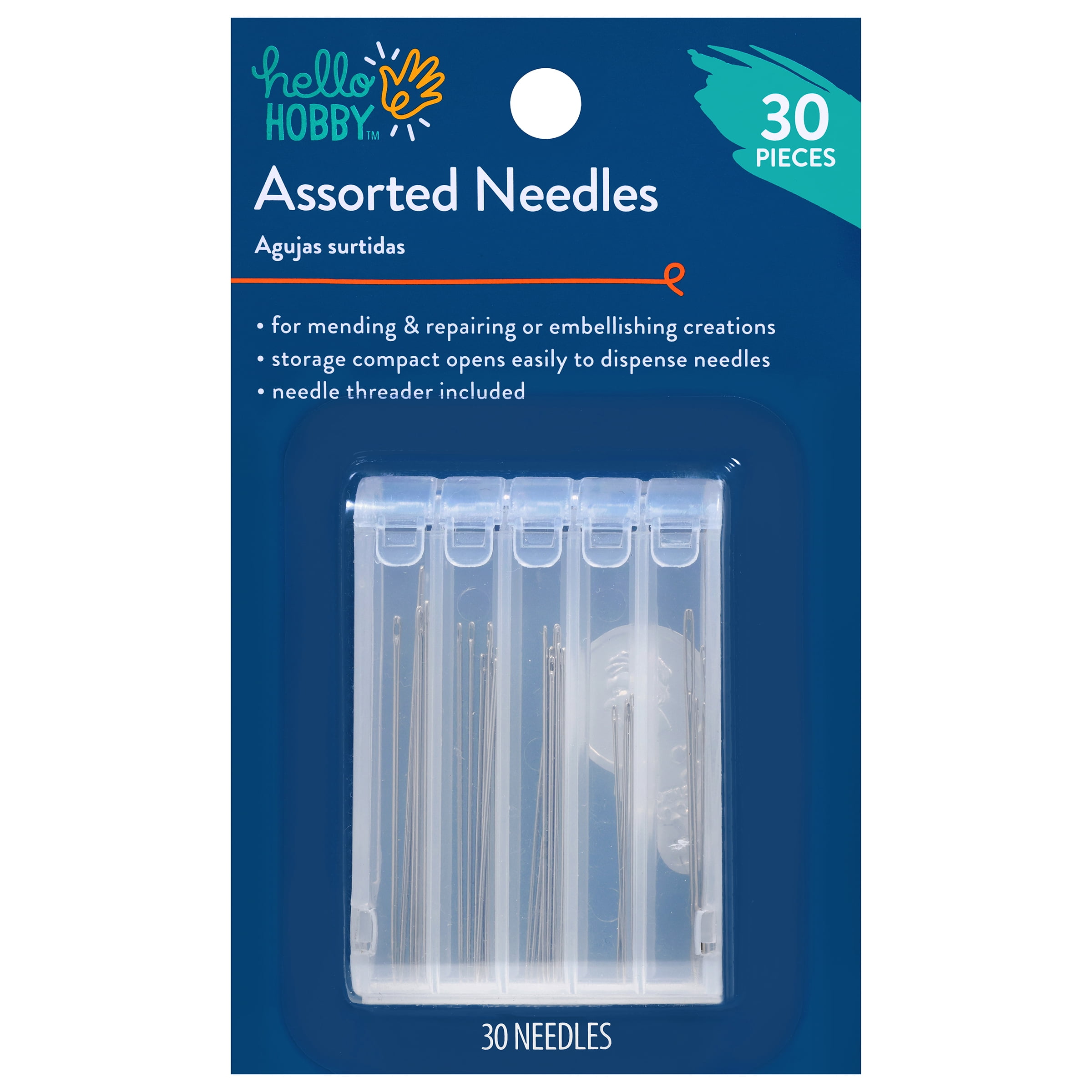 Hello Hobby HandSewing Needles in Compact with Needle Threa