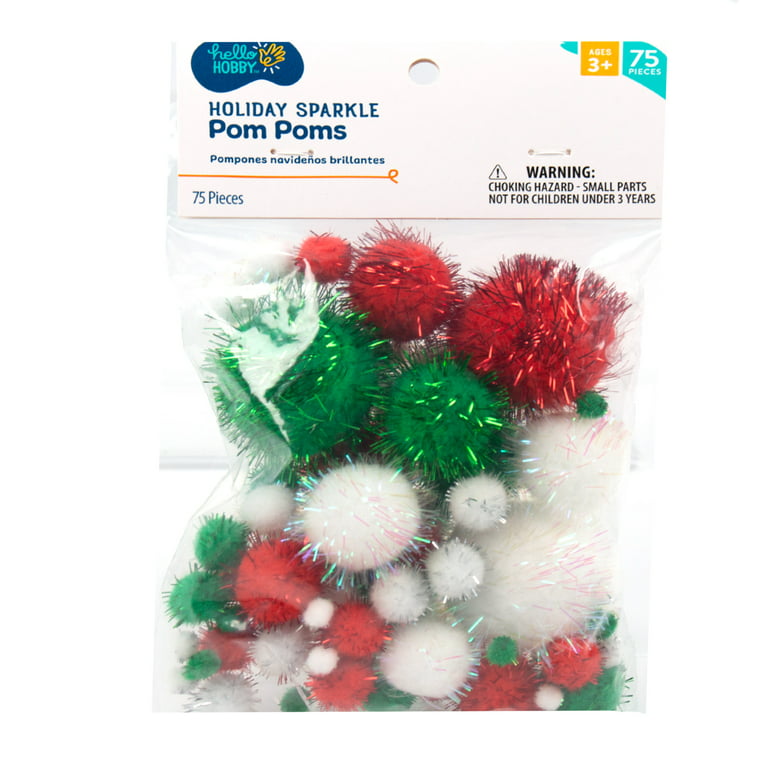 Kbraveo 1000pcs 1/2 Glitter Poms Sparkle Balls for Craft Multicolored Glitter Poms