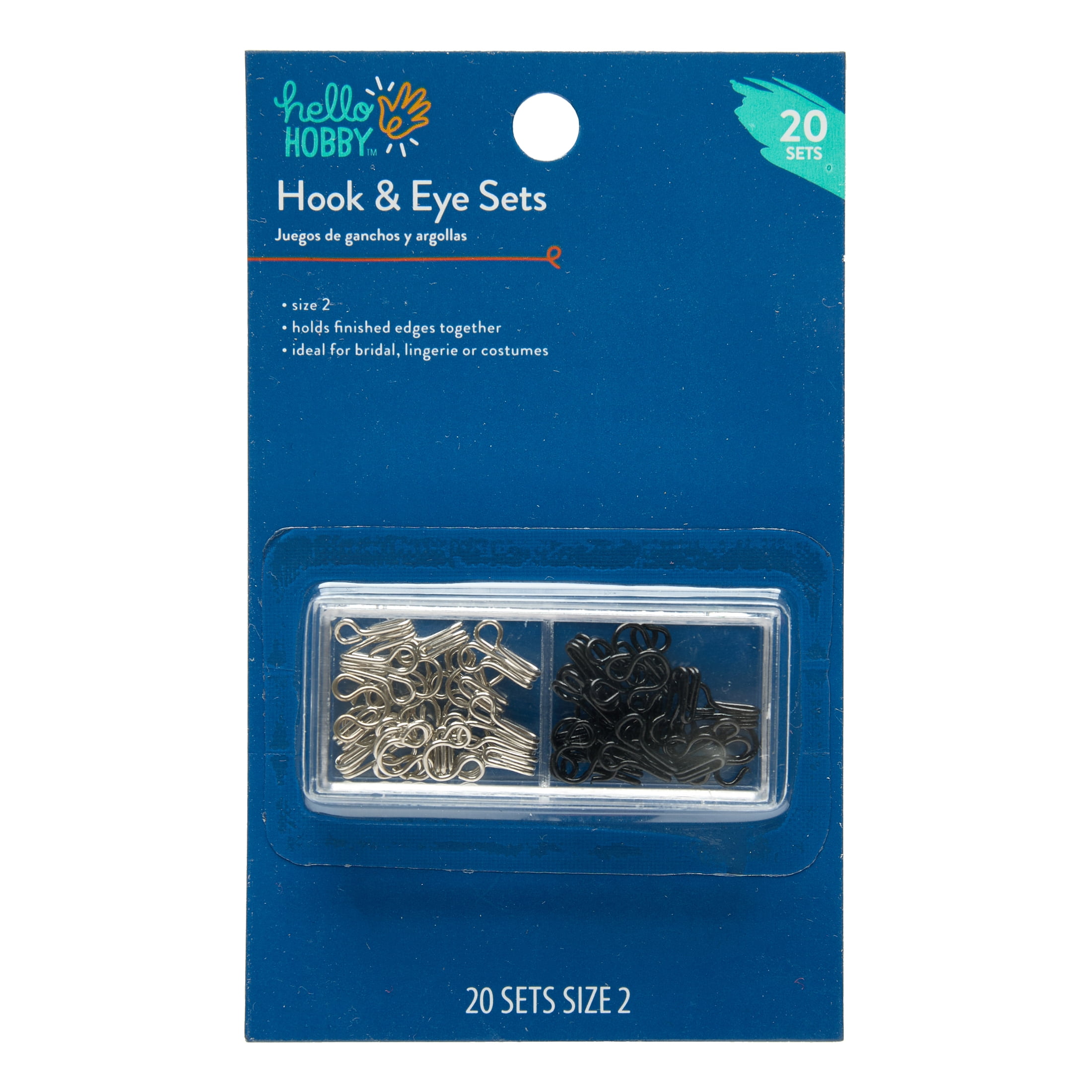Hello Hobby Hook+eye Size 2