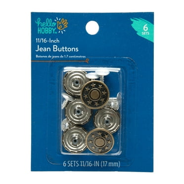 Hello Hobby Jean Button 11/16 6 Sets