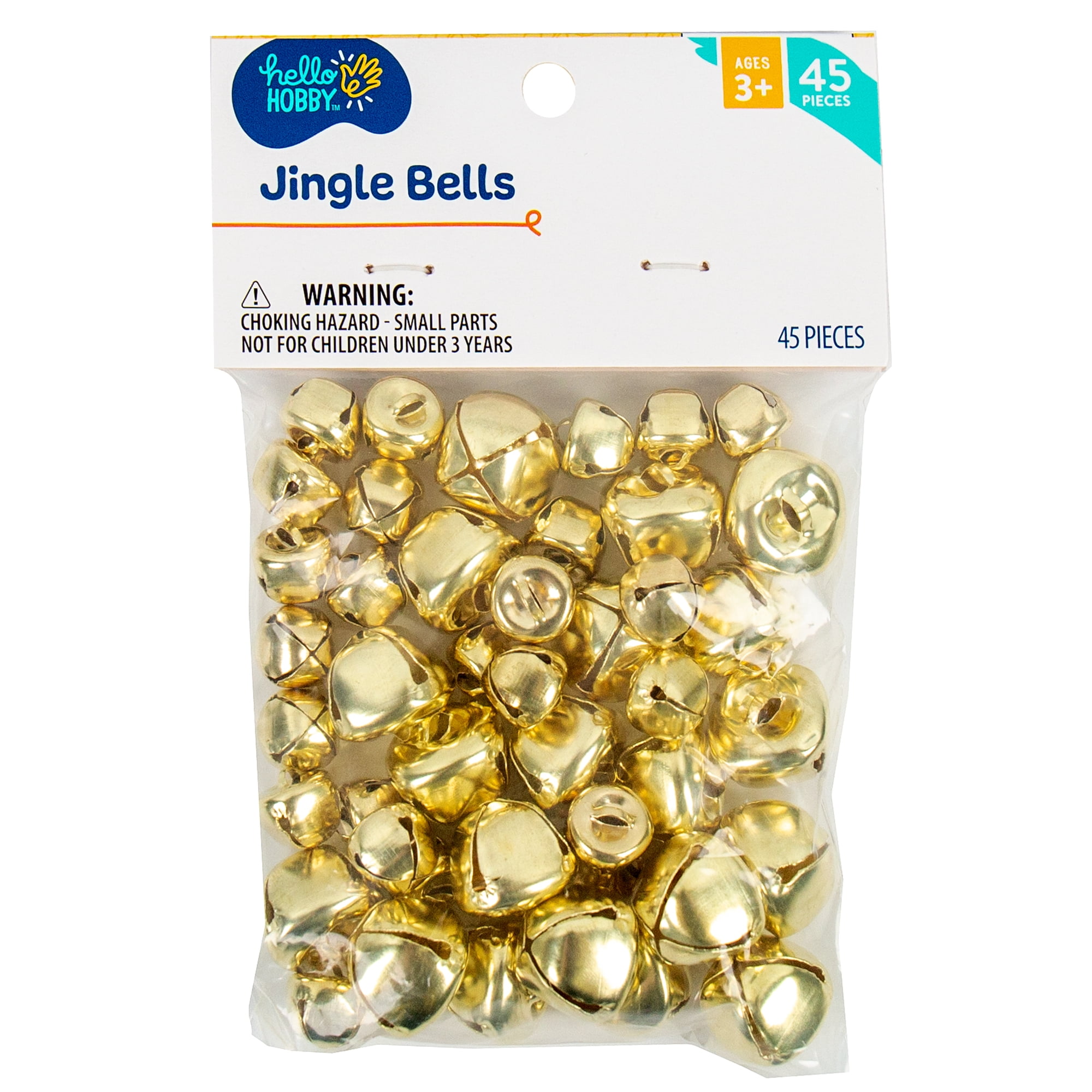 New JINGLE BELLS Mini Red Green Gold 3 sizes pack 24 Metal Bells Xmas Crafts