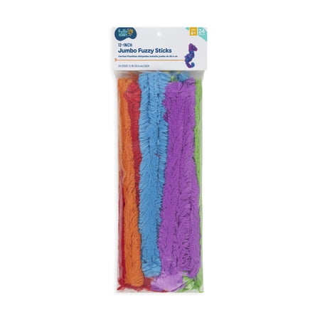 Hello Hobby Jumbo Fuzzy Craft Sticks, 24 Pieces