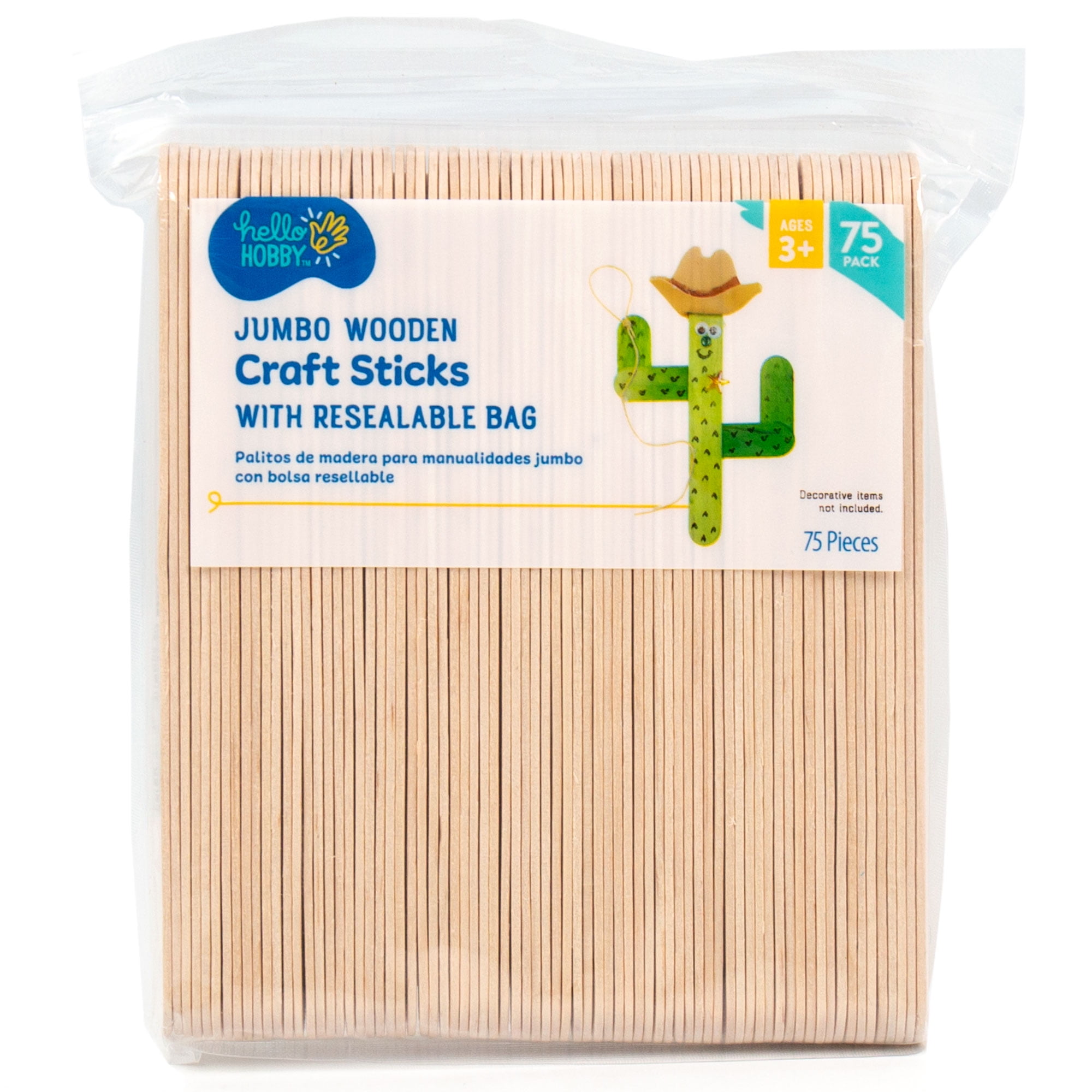 Park Lane 6 Thin Wood Craft Sticks 75PK - Craft Sticks - Crafts & Hobbies