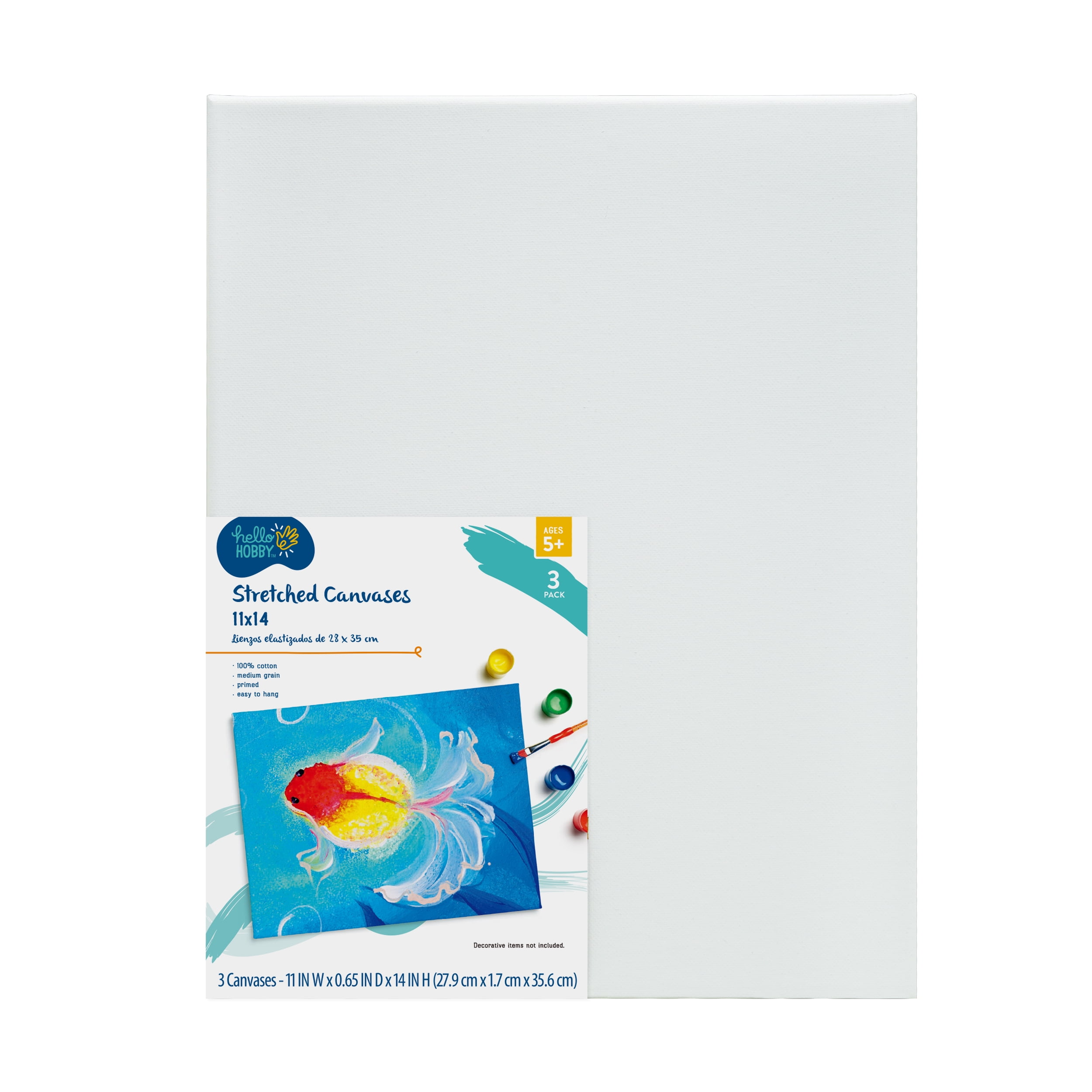  KINGART Canvases for Painting - 18 x 24 Inch, 4 Pack Stretch  Canvases - 10 oz Triple Primed, Acid-Free, 100% Cotton Blank Canvas - Art  Canvases for Professionals,Hobby Painters,Students & Kids