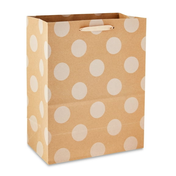 Hello Hobby Large Brown Pattern Paper Bags, 8" x 10", 13 Count