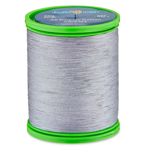 Hello Hobby Light Gray Pima Cotton Thread, All Purpose, 50/3 WT