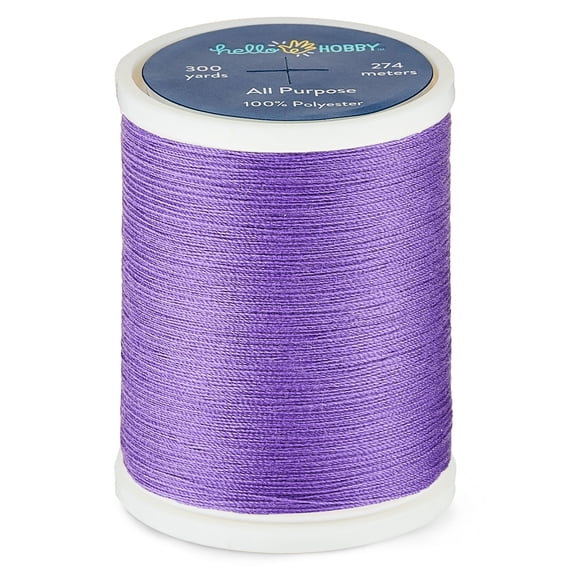 Hello Hobby Mauve Brown 100% Polyester All Purpose Thread, 300 Yards