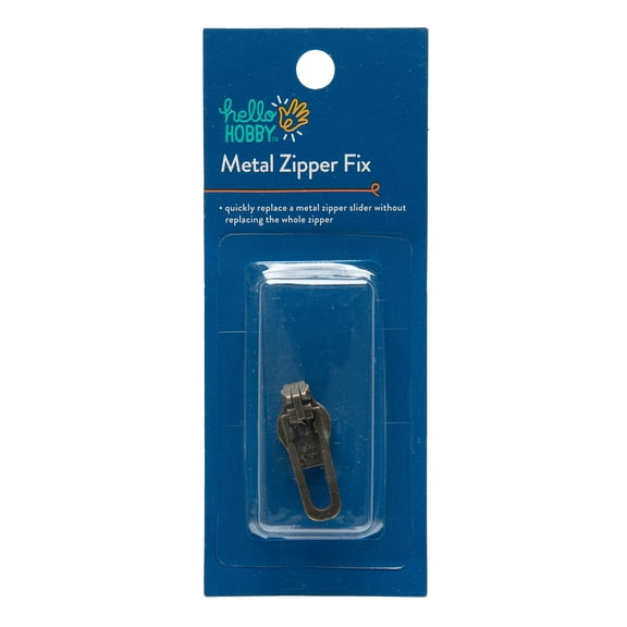 Hello Hobby Brass Metal Zipper Fix Sewing Fastener, 1 Count, Size 5