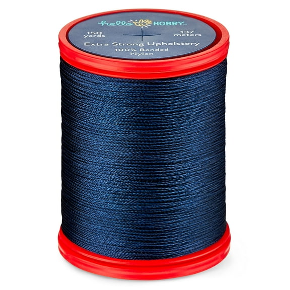 Hello Hobby Mid Marine Blue 100% Bonded Nylon Thread, 150 Yards