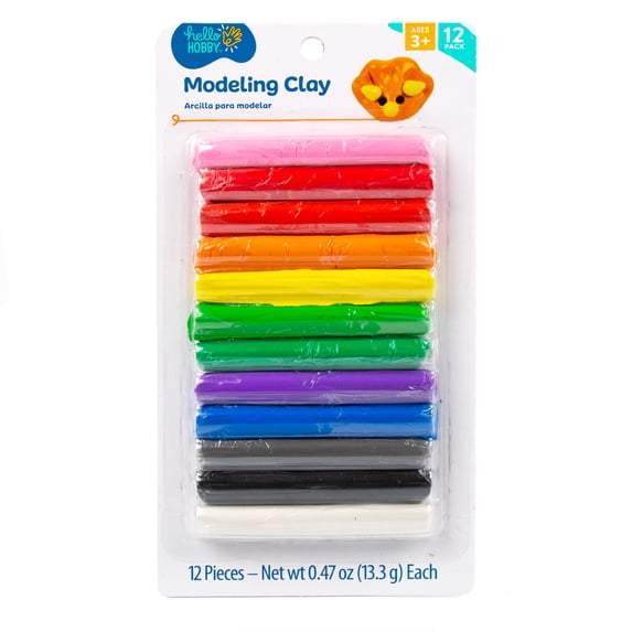 Hello Hobby Modeling Clay, 12-Pack