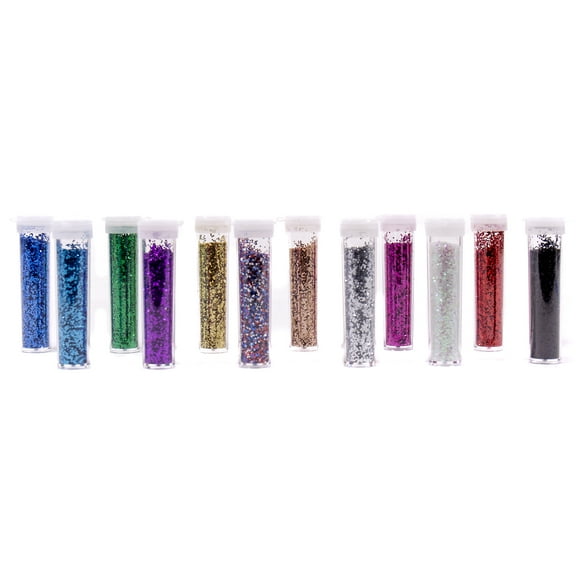 Hello Hobby Multicolor Glitter Shakers, 12-Pack