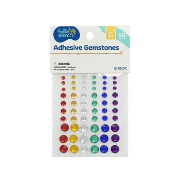 Hello Hobby Multicolor Round Adhesive Stickers, 60 Piece Scrapbooking Embellishments No Stone
