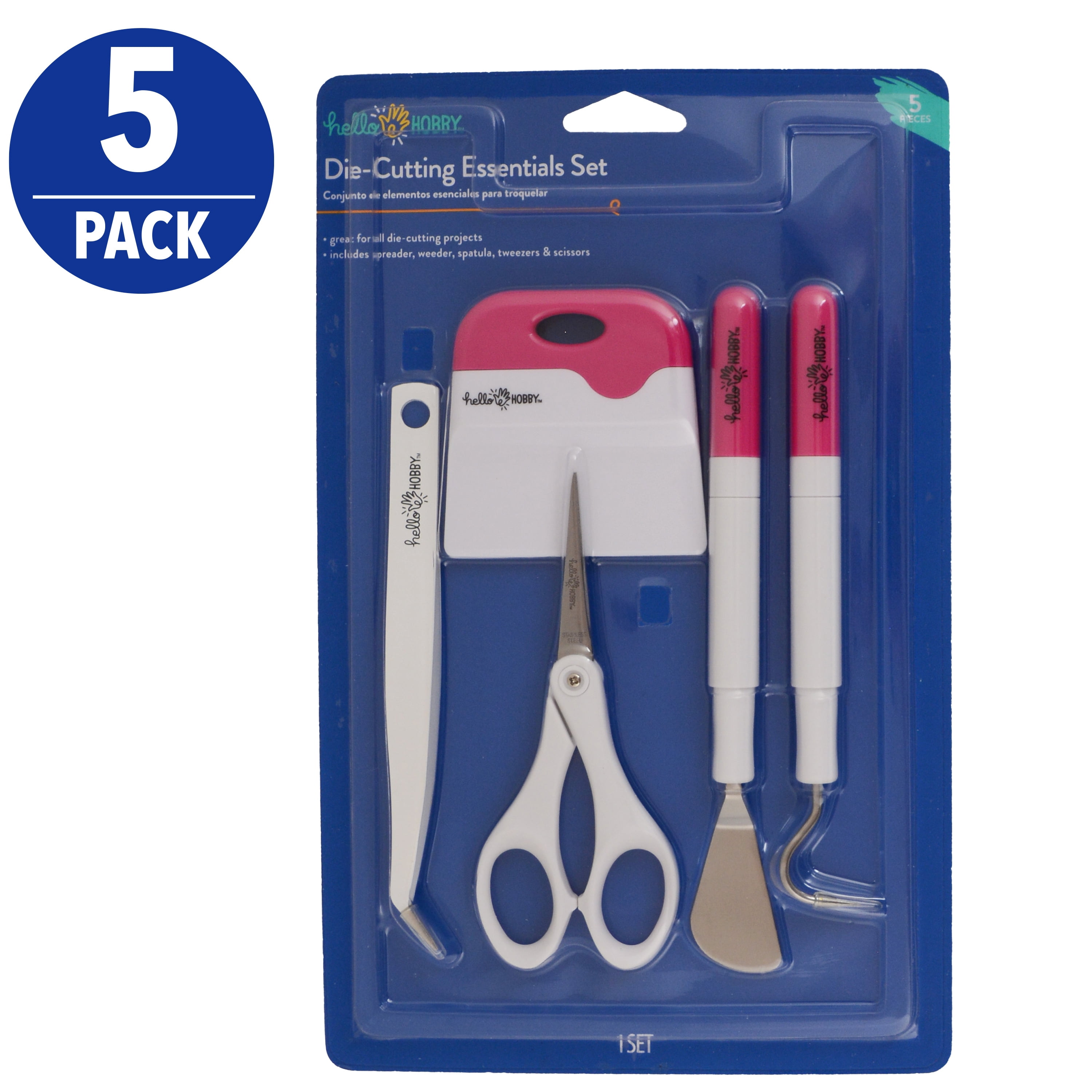 Hello Hobby Craft Vinyl Die-Cutting Accessory Tool Kit, Pink, 5 Count